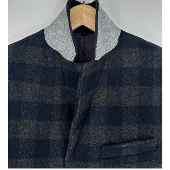J. Crew Ludlow Topcoat Wool Blend Plaid Check Overcoat Jacket Quilted Coat, 36S - Picture 10 of 14